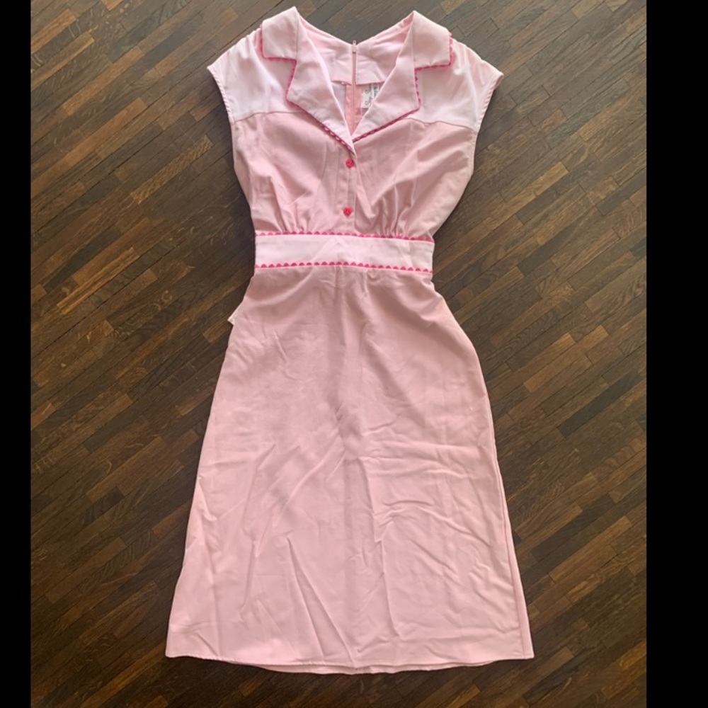 Stop Staring Vintage Diner dress S rose pink 50ies 50s Rockabilly Dita